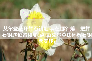 艾尔登法环辉石钥匙npc在哪？第二把辉石钥匙位置和NPC点位(艾尔登法环辉石钥匙支线)