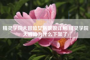 精灵学院大冒险女娲娘娘详解(精灵学院大冒险为什么下架了)