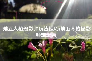 第五人格摄影师玩法技巧(第五人格摄影师难玩吗)