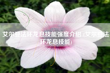 艾尔登法环龙息技能强度介绍 (艾尔登法环龙息技能)