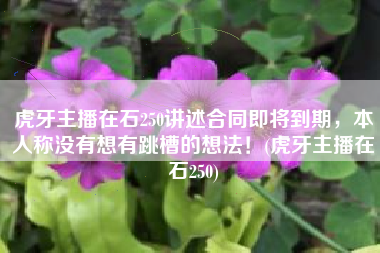 虎牙主播在石250讲述合同即将到期，本人称没有想有跳槽的想法！(虎牙主播在石250)