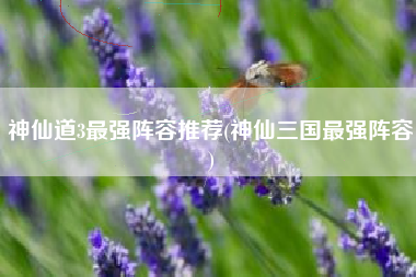 神仙道3最强阵容推荐(神仙三国最强阵容)