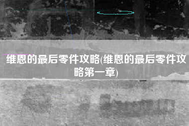 维恩的最后零件攻略(维恩的最后零件攻略第一章)