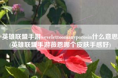 英雄联盟手游wevelettoomanyporosin什么意思(英雄联盟手游薇恩哪个皮肤手感好)