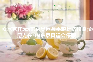 索尼克在2020东京奥运会手游玩法攻略(索尼克在2020东京奥运会停服)