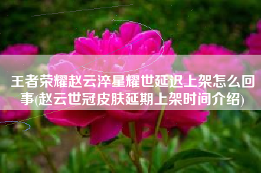 王者荣耀赵云淬星耀世延迟上架怎么回事(赵云世冠皮肤延期上架时间介绍)