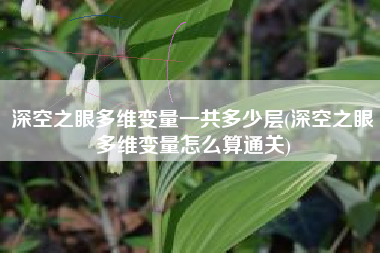 深空之眼多维变量一共多少层(深空之眼多维变量怎么算通关)