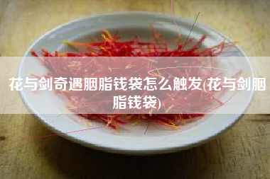 花与剑奇遇胭脂钱袋怎么触发(花与剑胭脂钱袋)