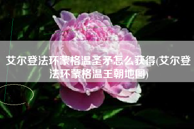 艾尔登法环蒙格温圣矛怎么获得(艾尔登法环蒙格温王朝地图)