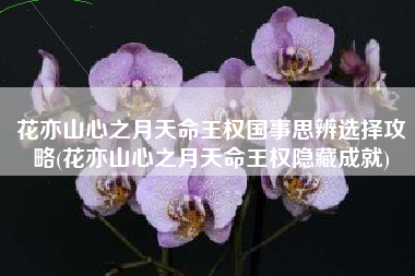 花亦山心之月天命王权国事思辨选择攻略(花亦山心之月天命王权隐藏成就)