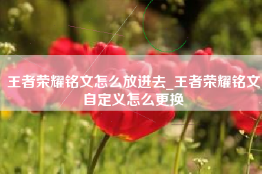 王者荣耀铭文怎么放进去_王者荣耀铭文自定义怎么更换