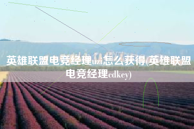 英雄联盟电竞经理uzi怎么获得(英雄联盟电竞经理cdkey)