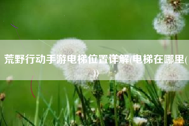 荒野行动手游电梯位置详解(电梯在哪里())