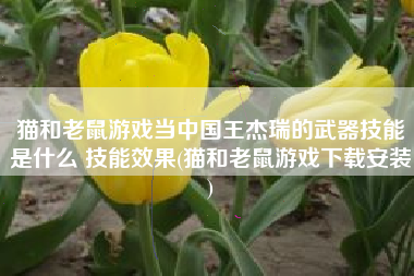 猫和老鼠游戏当中国王杰瑞的武器技能是什么 技能效果(猫和老鼠游戏下载安装)