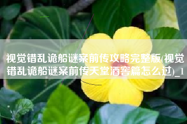 视觉错乱诡船谜案前传攻略完整版(视觉错乱诡船谜案前传天堂酒窖篇怎么过)_1