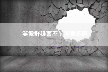 笑傲群雄曹丕前期要练吗