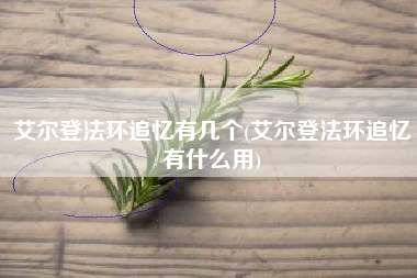 艾尔登法环追忆有几个(艾尔登法环追忆有什么用)
