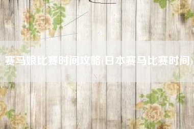 赛马娘比赛时间攻略(日本赛马比赛时间)