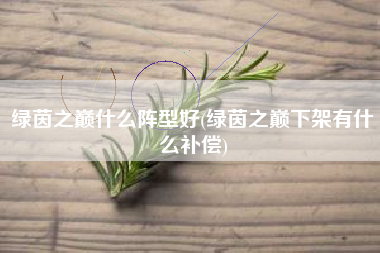 绿茵之巅什么阵型好(绿茵之巅下架有什么补偿)