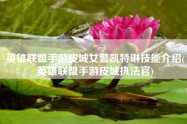英雄联盟手游皮城女警凯特琳技能介绍(英雄联盟手游皮城执法官)