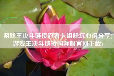 游戏王决斗链接忍者卡组躲坑心得分享(游戏王决斗链接国际服官网下载)