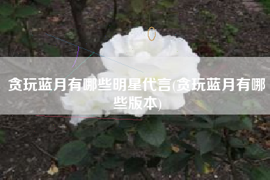 贪玩蓝月有哪些明星代言(贪玩蓝月有哪些版本)