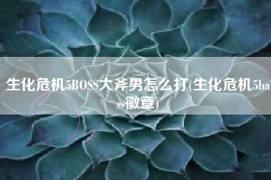 生化危机5BOSS大斧男怎么打(生化危机5bass徽章)