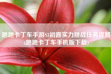 跑跑卡丁车手游S3初露实力挑战任务攻略(跑跑卡丁车手机版下载)