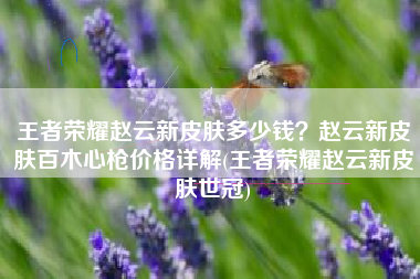 王者荣耀赵云新皮肤多少钱？赵云新皮肤百木心枪价格详解(王者荣耀赵云新皮肤世冠)