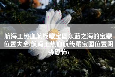 航海王热血航线藏宝图东蓝之海的宝藏位置大全(航海王热血航线藏宝图位置阴森恐怖)