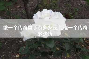 做一个传奇类手游多少钱,代理一个传奇多少钱
