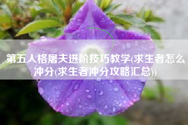 第五人格屠夫进阶技巧教学(求生者怎么冲分(求生者冲分攻略汇总))
