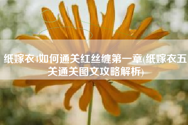 纸嫁衣4如何通关红丝缠第一章(纸嫁衣五关通关图文攻略解析)
