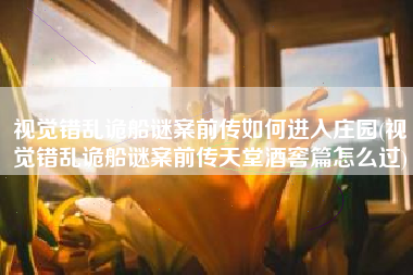 视觉错乱诡船谜案前传如何进入庄园(视觉错乱诡船谜案前传天堂酒窖篇怎么过)