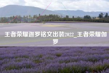 王者荣耀迦罗铭文出装2022_王者荣耀伽罗