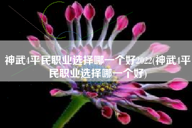 神武4平民职业选择哪一个好2022(神武4平民职业选择哪一个好)