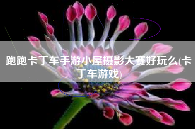 跑跑卡丁车手游小屋摄影大赛好玩么(卡丁车游戏)