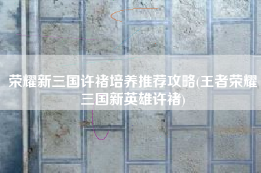 荣耀新三国许褚培养推荐攻略(王者荣耀三国新英雄许褚)