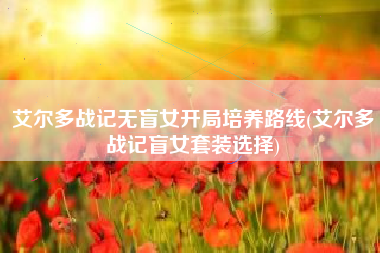 艾尔多战记无盲女开局培养路线(艾尔多战记盲女套装选择)