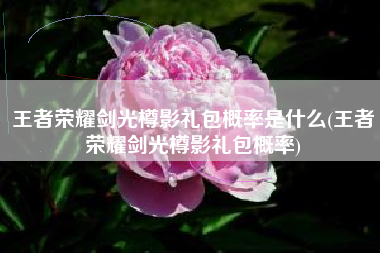 王者荣耀剑光樽影礼包概率是什么(王者荣耀剑光樽影礼包概率)