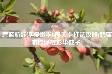 碧蓝航线浮樱影华C图关卡打法攻略(碧蓝航线浮樱影华池子)
