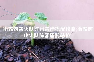 街霸对决火队阵容最佳搭配攻略(街霸对决火队阵容搭配站位)