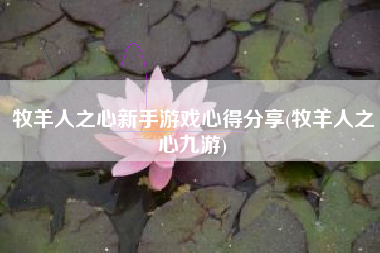 牧羊人之心新手游戏心得分享(牧羊人之心九游)