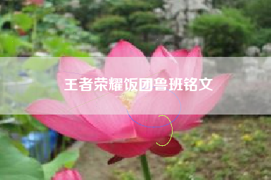 王者荣耀饭团鲁班铭文