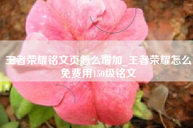 王者荣耀铭文页怎么增加_王者荣耀怎么免费用150级铭文