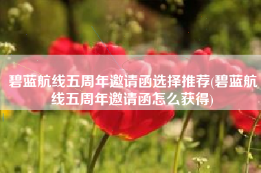 碧蓝航线五周年邀请函选择推荐(碧蓝航线五周年邀请函怎么获得)