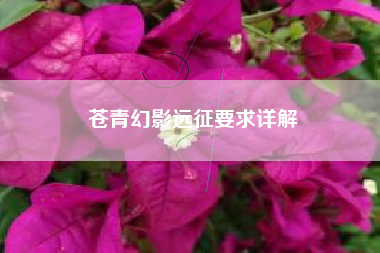 苍青幻影远征要求详解