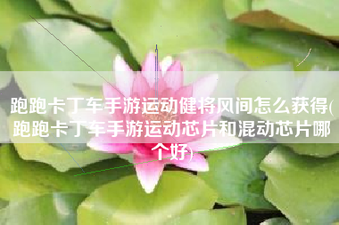 跑跑卡丁车手游运动健将风间怎么获得(跑跑卡丁车手游运动芯片和混动芯片哪个好)