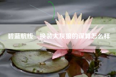 碧蓝航线貎换装大灰狼的谋算怎么样