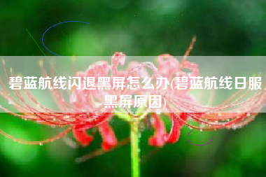 碧蓝航线闪退黑屏怎么办(碧蓝航线日服黑屏原因)